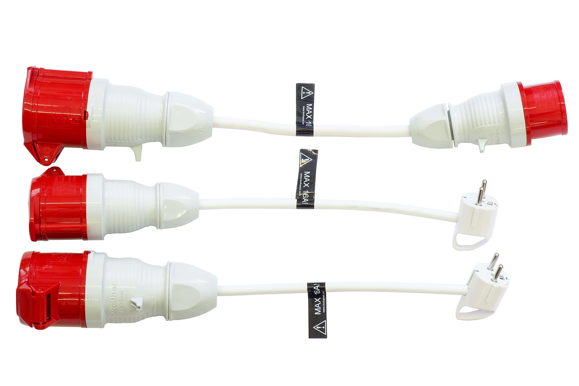 Adapter für EV1 max 7,4 kW -> Steckdose CEE 16A dreiphasig 5-polig (rot) -  e-Station Store